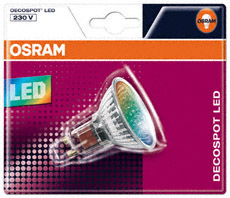 OSRAM | GU10  0.7W 220V 12* DECOSPOT LED PAR 16 Color Changing меняющая цвет 6X1 80011 лампа Osram 905598
