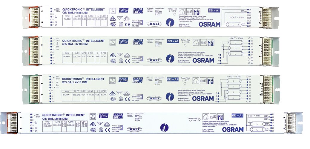 OSRAM |  DALI  2X36 QTi QUICKTRONIC INTELLIGENT DIM 423x30x2 Osram 4050300870885